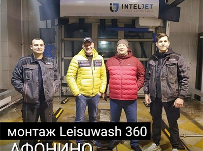 海外用戶案例，鐳豹360炫彩型洗車機在俄羅斯諾夫哥羅德地區(qū)安裝完成交付使用	
